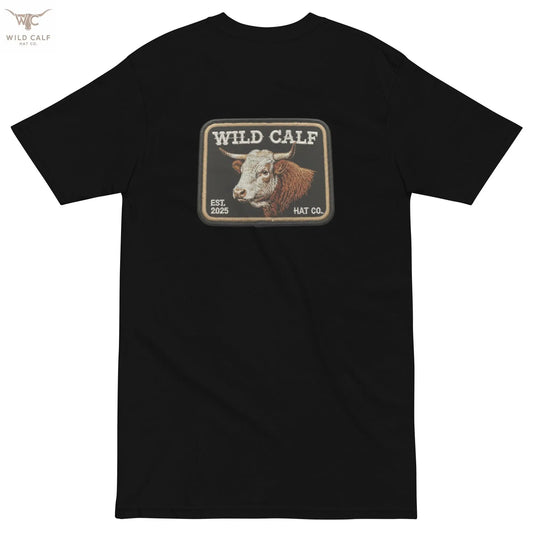 Men’s premium Wild Calf Emblem Tee - Wild Calf Hat Company