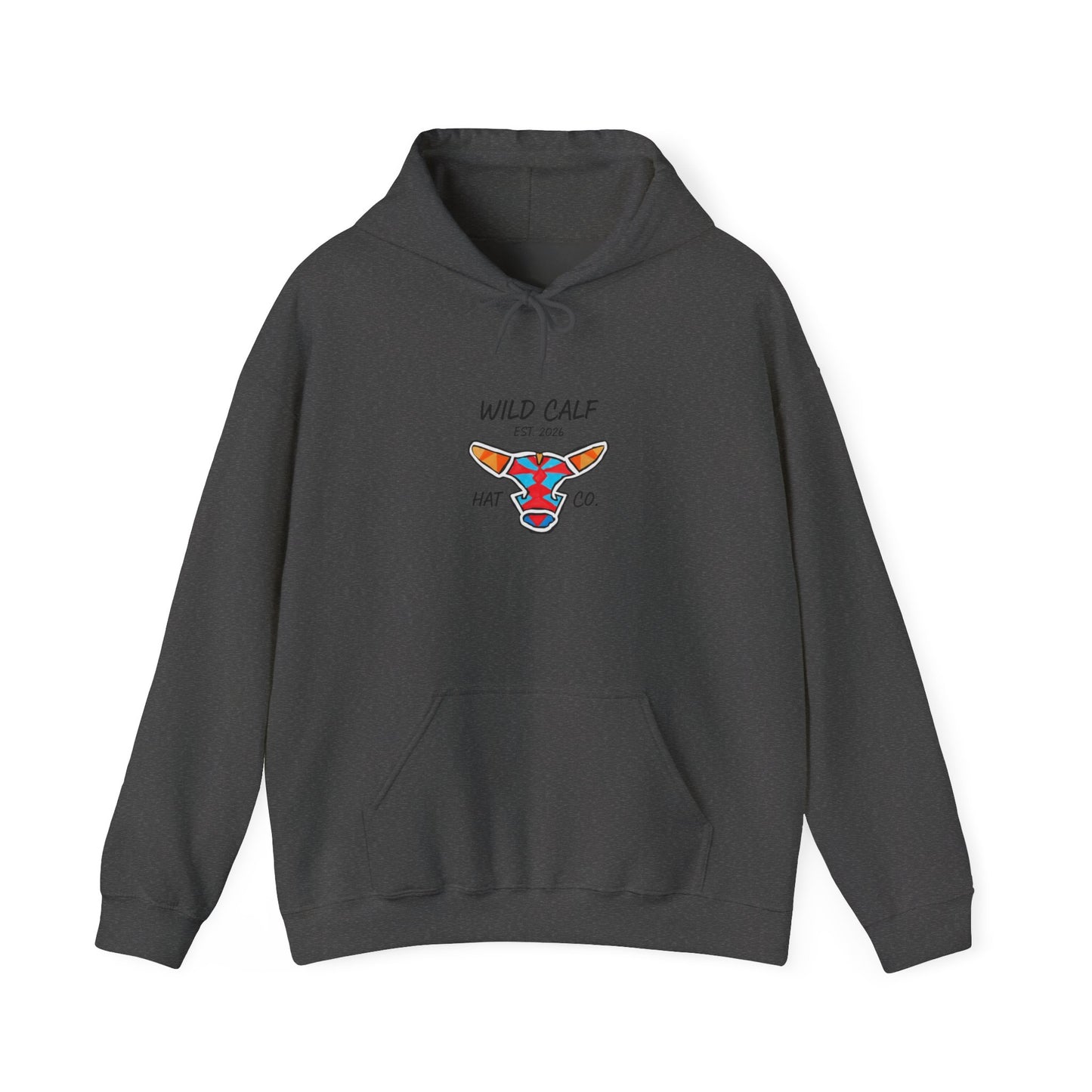 Wild Calf Hoodie - Retro Colorful Calf Logo Pullover (Wild Calf Hat Co.) - Wild Calf Hat Company
