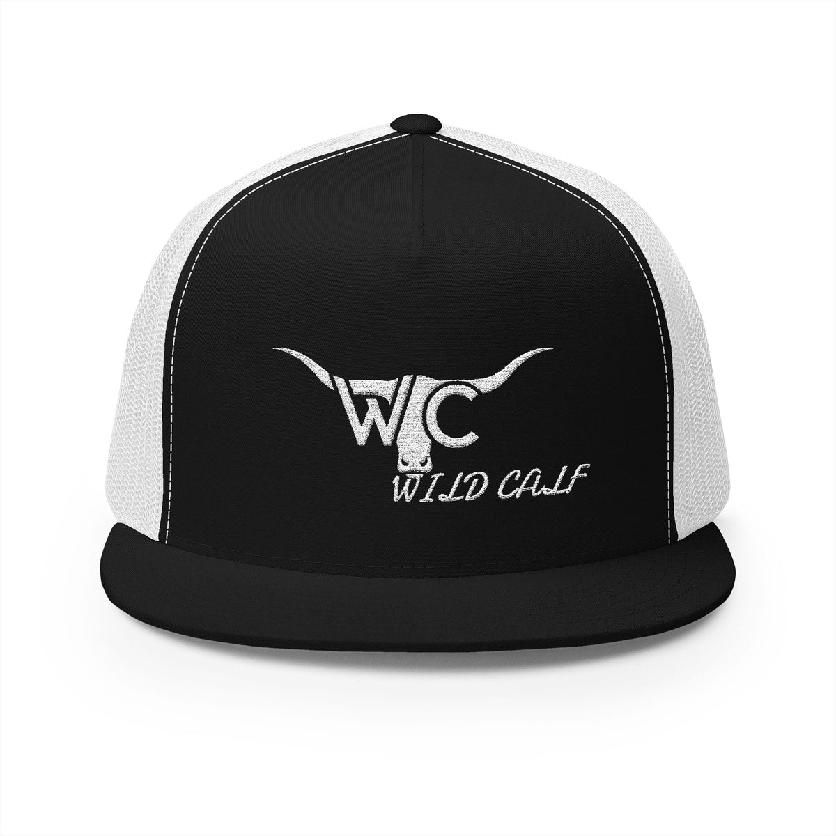 Trucker Cap — Wild Calf Embroidered Longhorn Logo