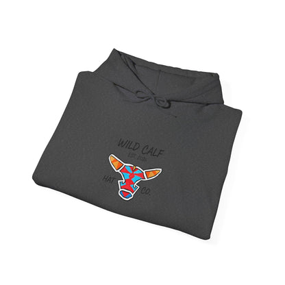 Wild Calf Hoodie - Retro Colorful Calf Logo Pullover (Wild Calf Hat Co.) - Wild Calf Hat Company