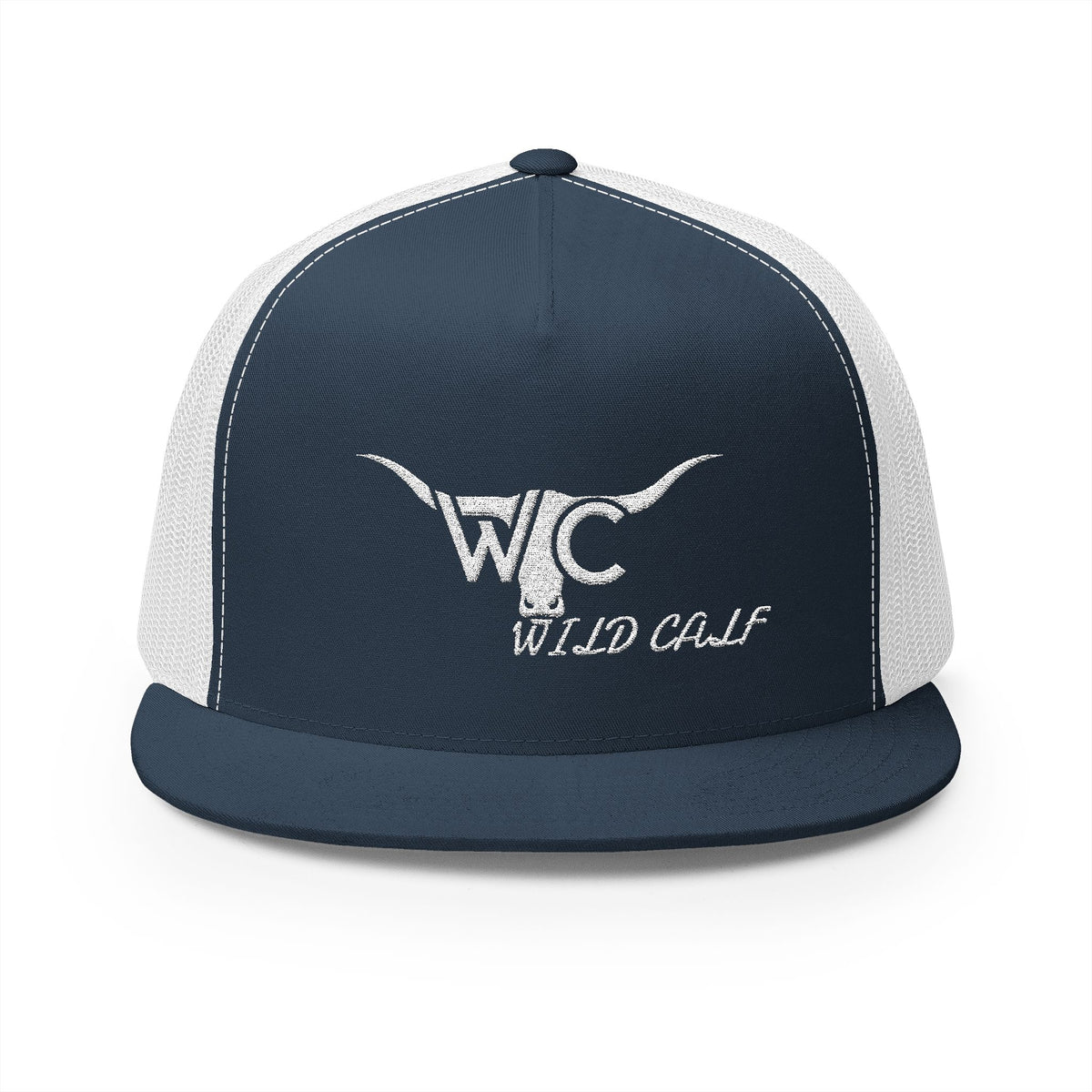 Trucker Cap — Wild Calf Embroidered Longhorn Logo
