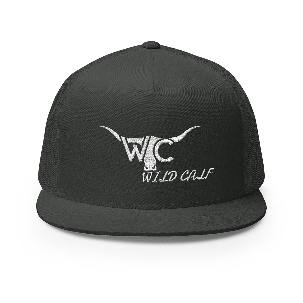 Trucker Cap — Wild Calf Embroidered Longhorn Logo