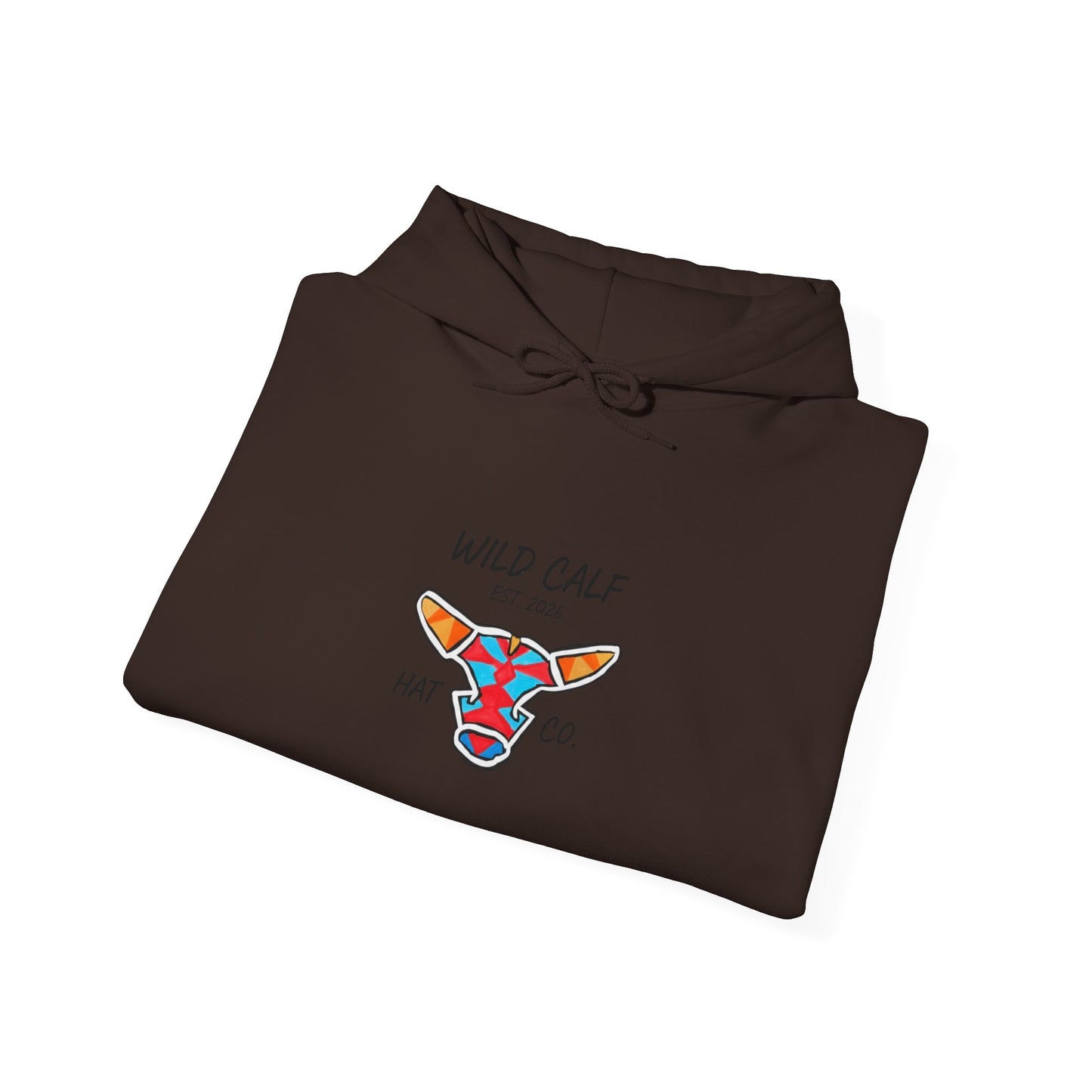 Wild Calf Hoodie - Retro Colorful Calf Logo Pullover (Wild Calf Hat Co.) - Wild Calf Hat Company