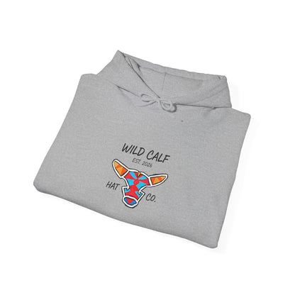 Wild Calf Hoodie - Retro Colorful Calf Logo Pullover (Wild Calf Hat Co.) - Wild Calf Hat Company