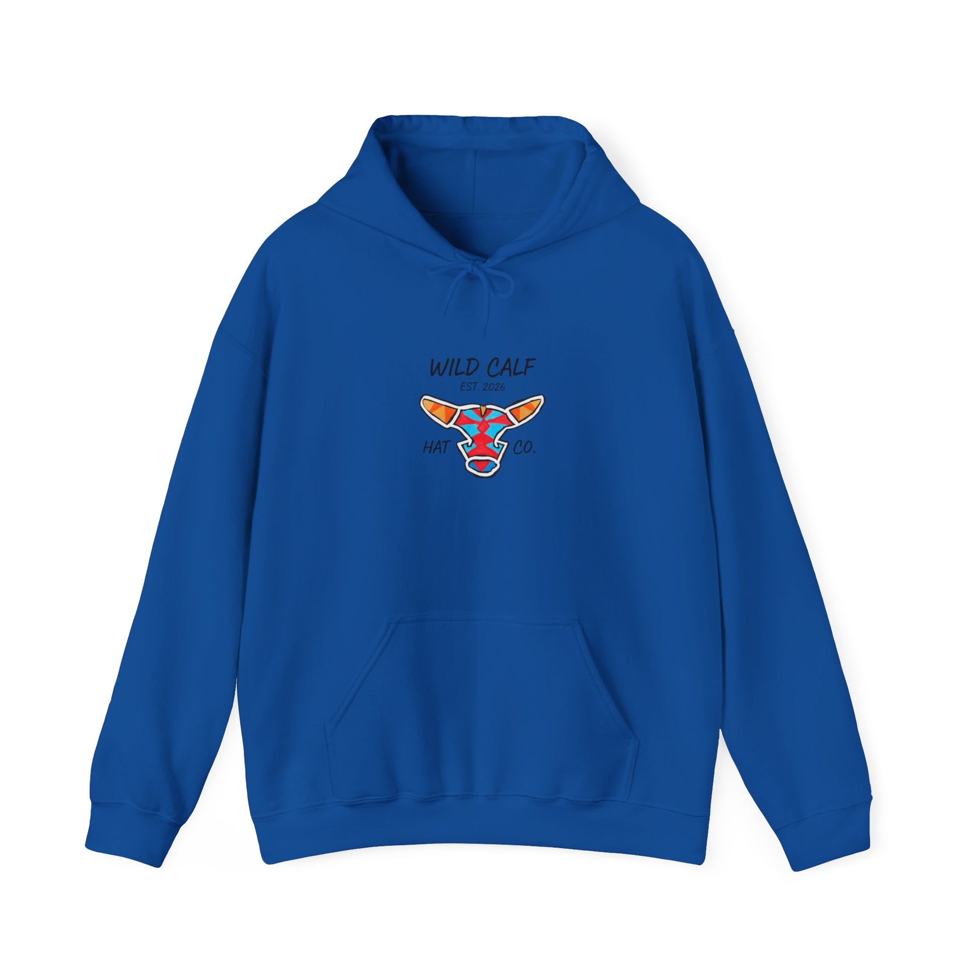 Wild Calf Hoodie - Retro Colorful Calf Logo Pullover (Wild Calf Hat Co.) - Wild Calf Hat Company
