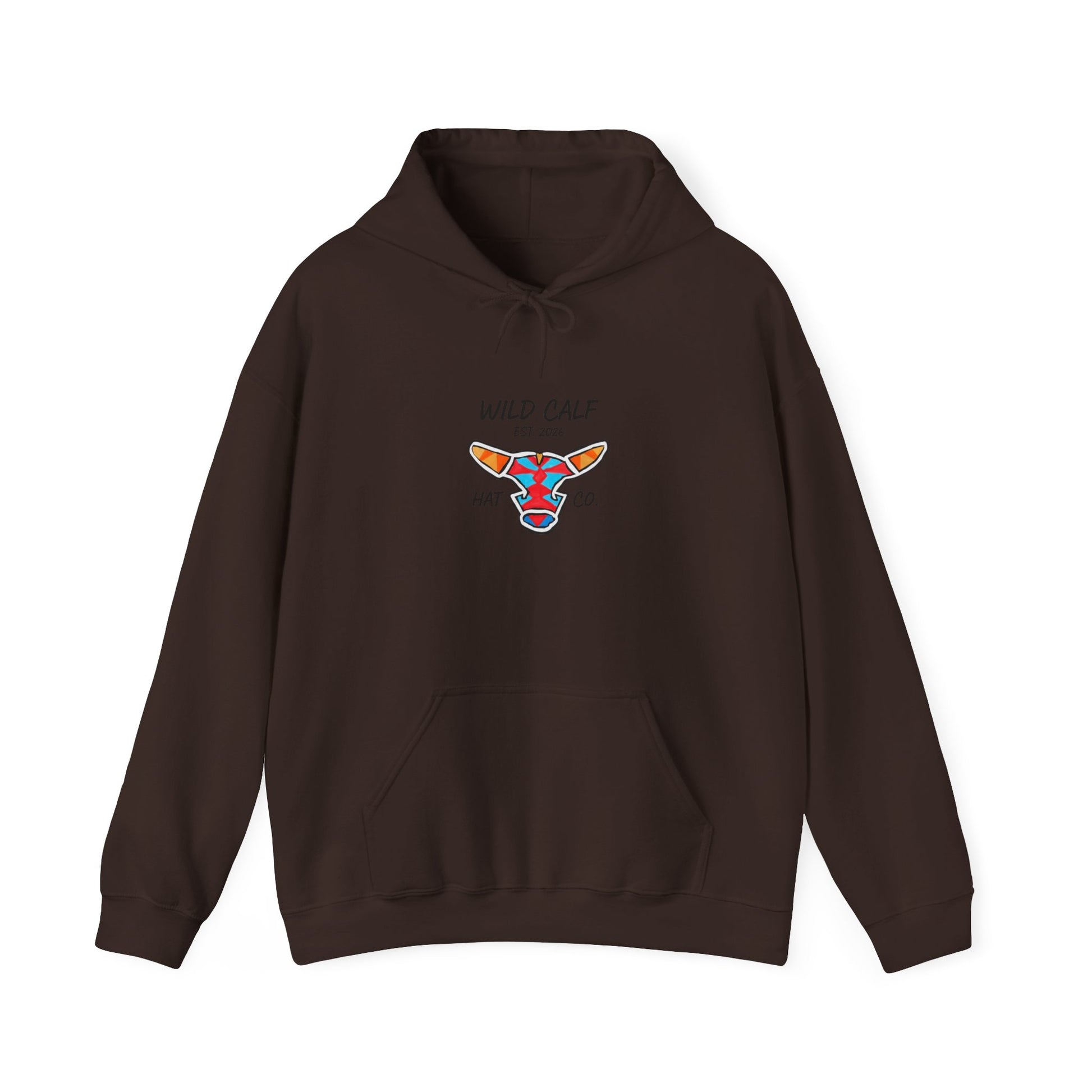Wild Calf Hoodie - Retro Colorful Calf Logo Pullover (Wild Calf Hat Co.) - Wild Calf Hat Company