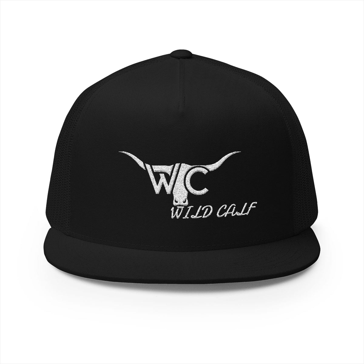 Trucker Cap — Wild Calf Embroidered Longhorn Logo