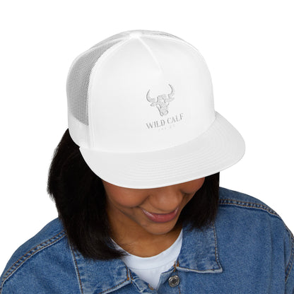 Wild Calf Skull embroidery Trucker Cap | Mesh Back Snapback - Wild Calf Hat Company
