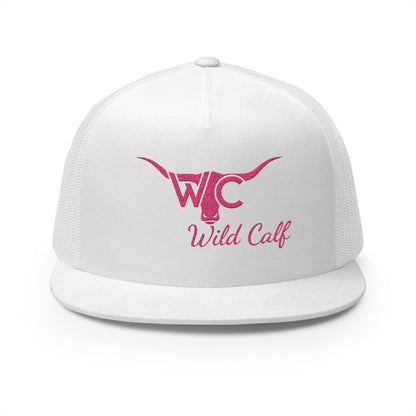 Wild Calf Pink Longhorn Trucker Cap – Embroidered Western Cowgirl Hat