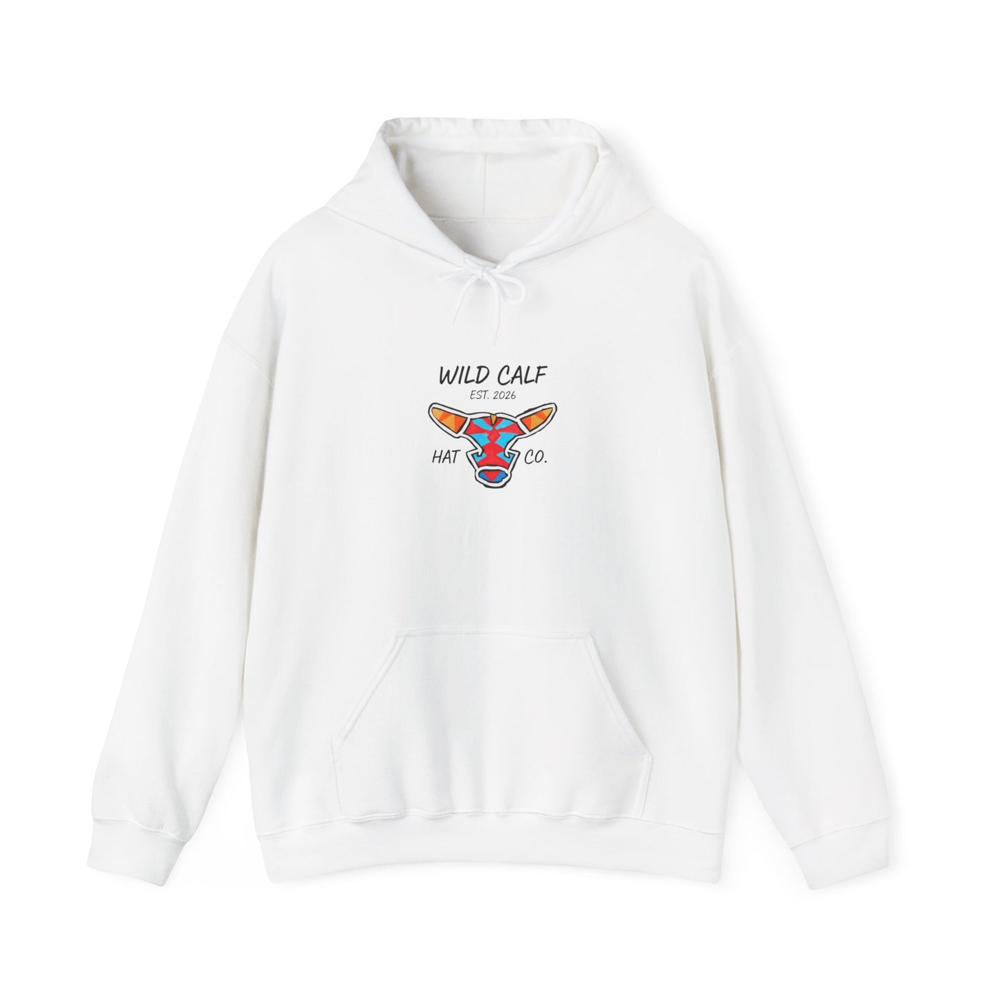 Wild Calf Hoodie - Retro Colorful Calf Logo Pullover (Wild Calf Hat Co.) - Wild Calf Hat Company