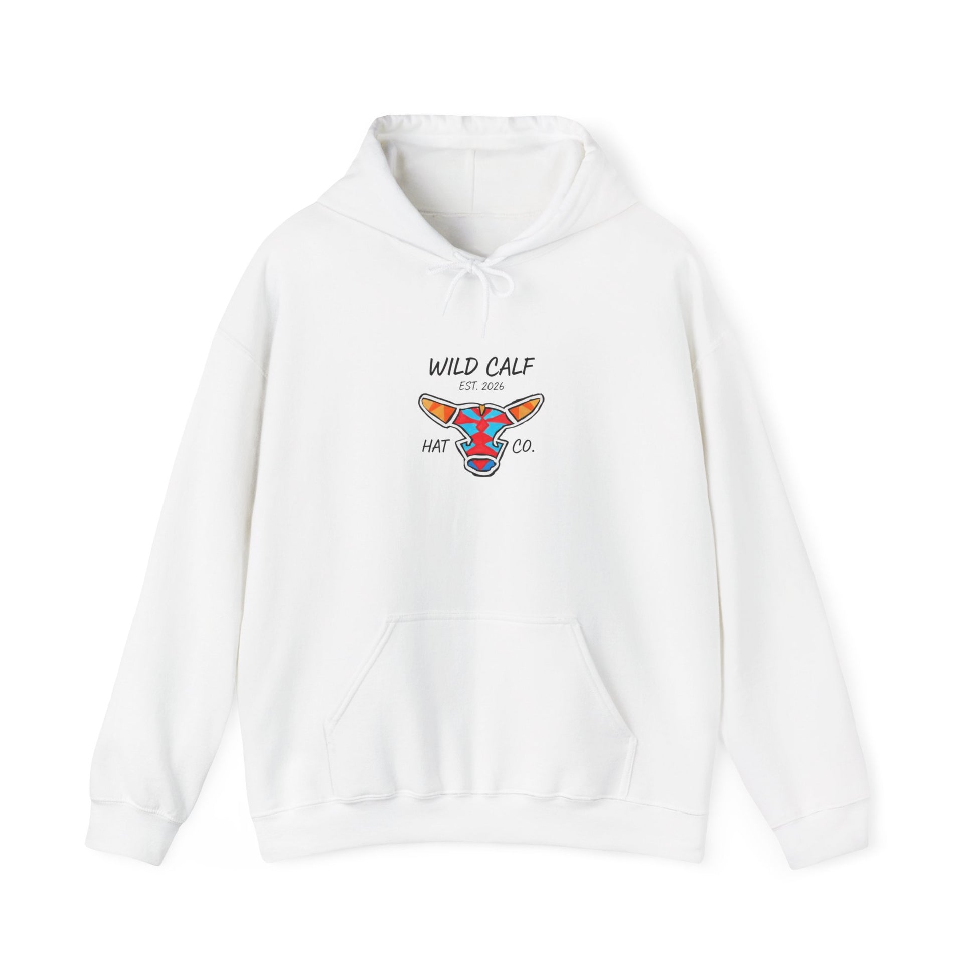 Wild Calf Hoodie - Retro Colorful Calf Logo Pullover (Wild Calf Hat Co.) - Wild Calf Hat Company