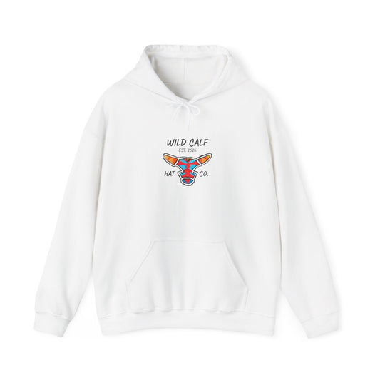 Wild Calf Hoodie - Retro Colorful Calf Logo Pullover (Wild Calf Hat Co.) - Wild Calf Hat Company