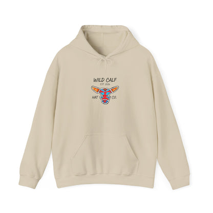 Wild Calf Hoodie - Retro Colorful Calf Logo Pullover (Wild Calf Hat Co.) - Wild Calf Hat Company