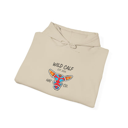Wild Calf Hoodie - Retro Colorful Calf Logo Pullover (Wild Calf Hat Co.) - Wild Calf Hat Company