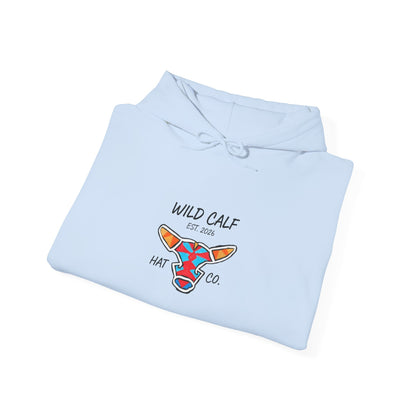 Wild Calf Hoodie - Retro Colorful Calf Logo Pullover (Wild Calf Hat Co.) - Wild Calf Hat Company