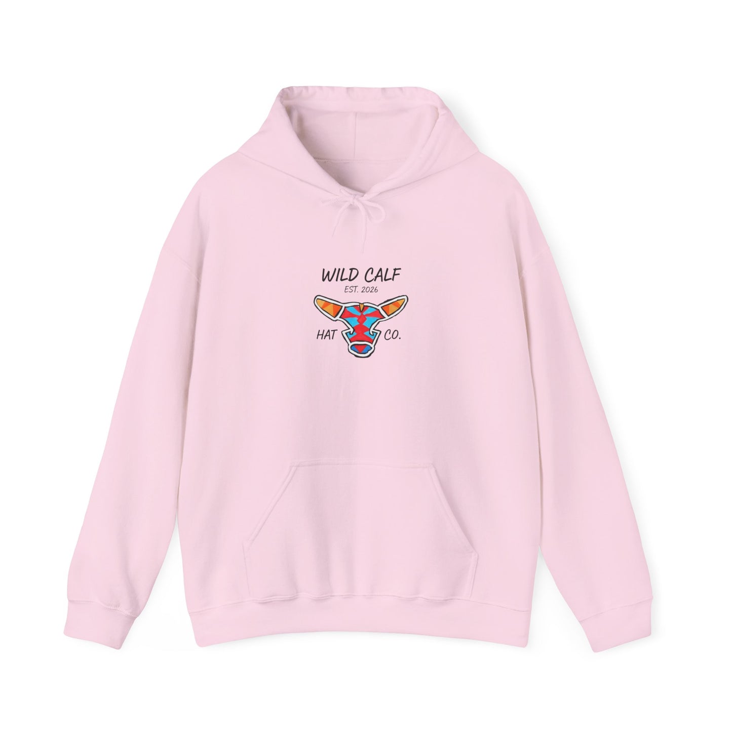 Wild Calf Hoodie - Retro Colorful Calf Logo Pullover (Wild Calf Hat Co.) - Wild Calf Hat Company