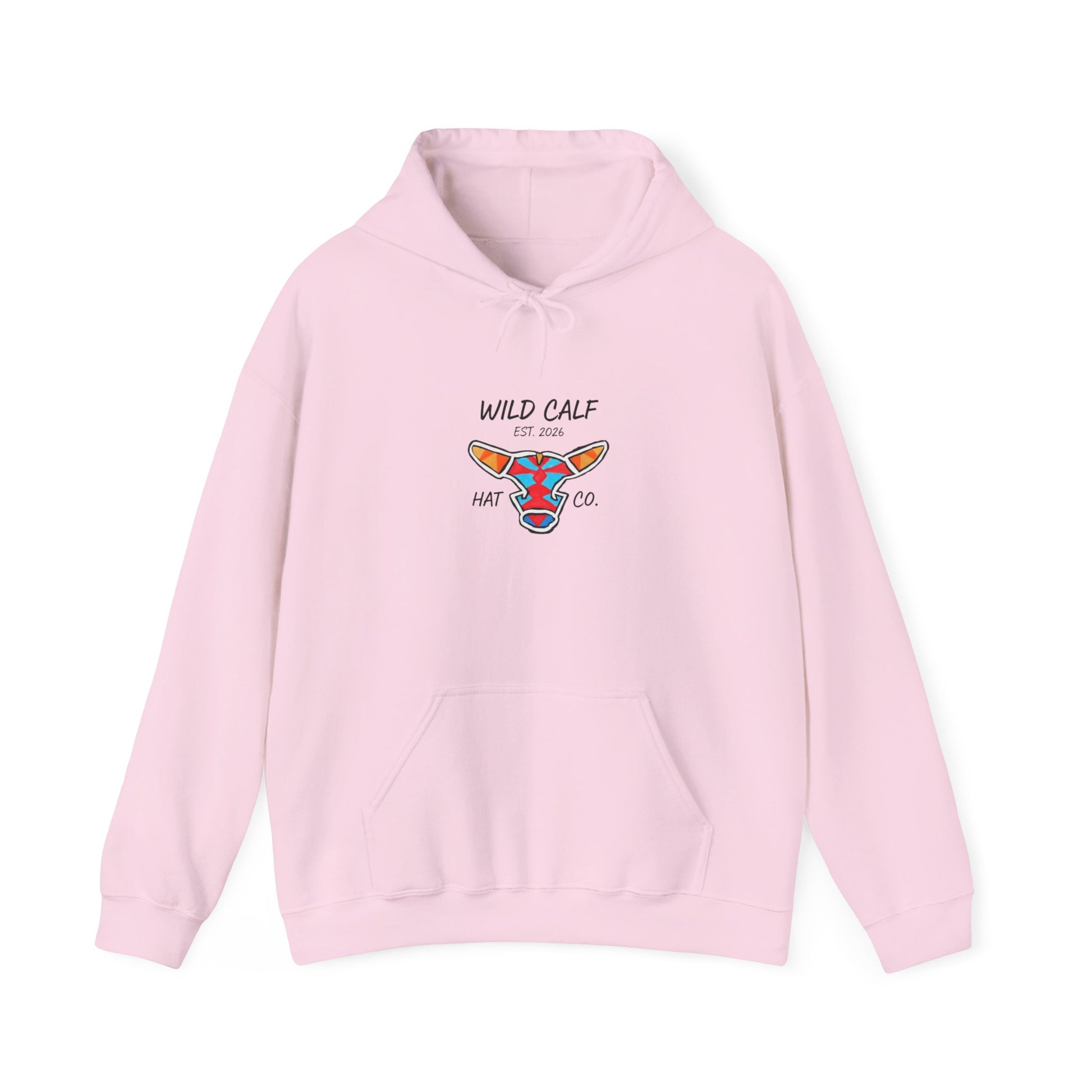 Wild Calf Hoodie - Retro Colorful Calf Logo Pullover (Wild Calf Hat Co.) - Wild Calf Hat Company