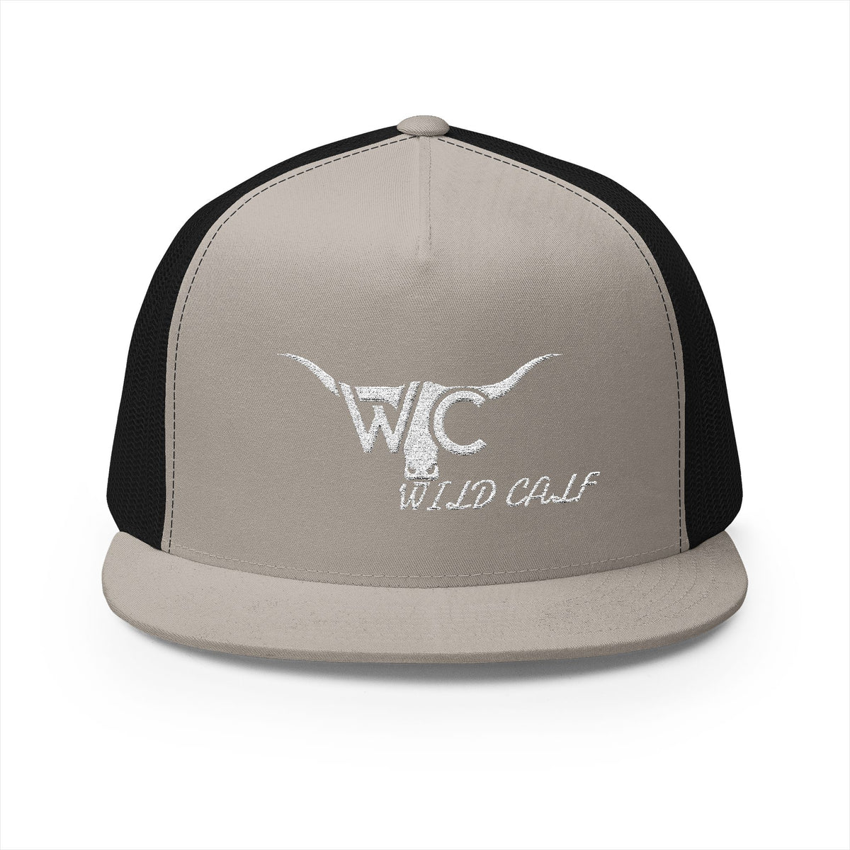 Trucker Cap — Wild Calf Embroidered Longhorn Logo