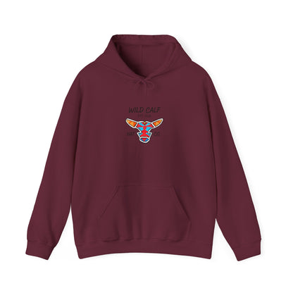 Wild Calf Hoodie - Retro Colorful Calf Logo Pullover (Wild Calf Hat Co.) - Wild Calf Hat Company