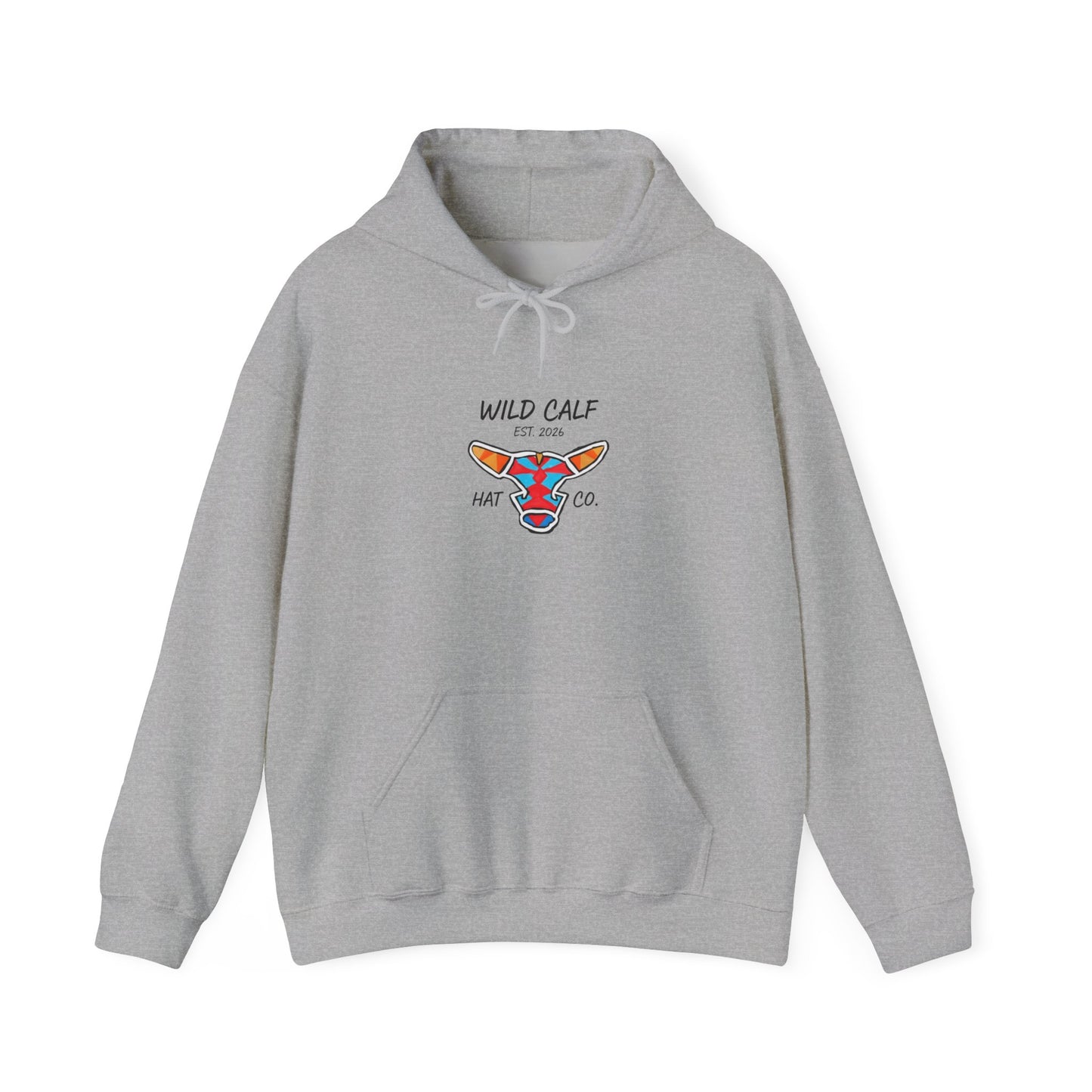 Wild Calf Hoodie - Retro Colorful Calf Logo Pullover (Wild Calf Hat Co.) - Wild Calf Hat Company