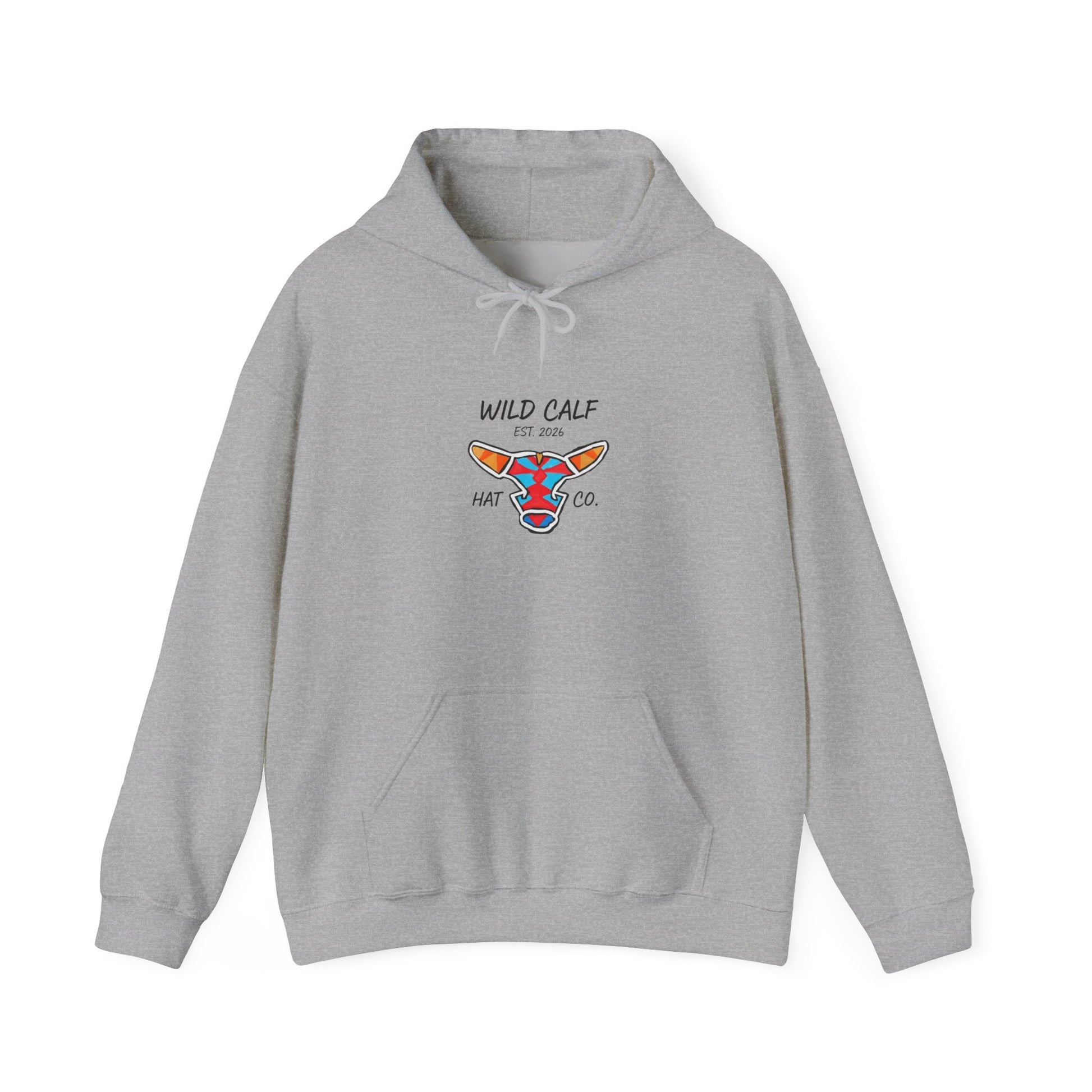Wild Calf Hoodie - Retro Colorful Calf Logo Pullover (Wild Calf Hat Co.) - Wild Calf Hat Company