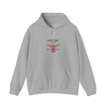 Wild Calf Hoodie - Retro Colorful Calf Logo Pullover (Wild Calf Hat Co.) - Wild Calf Hat Company