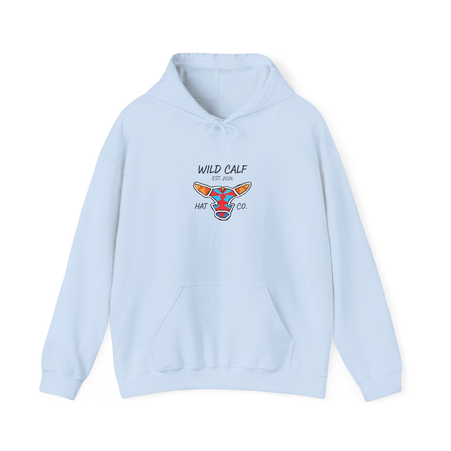 Wild Calf Hoodie - Retro Colorful Calf Logo Pullover (Wild Calf Hat Co.) - Wild Calf Hat Company