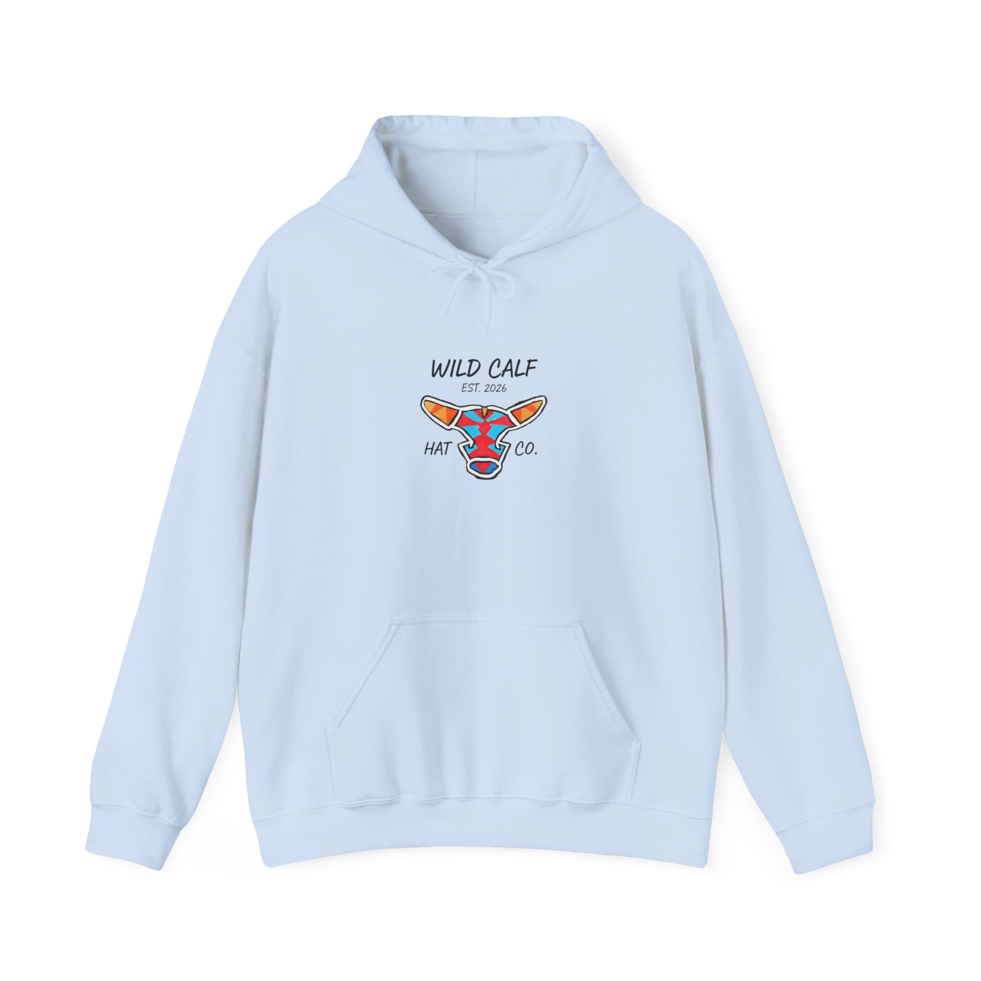 Wild Calf Hoodie - Retro Colorful Calf Logo Pullover (Wild Calf Hat Co.) - Wild Calf Hat Company