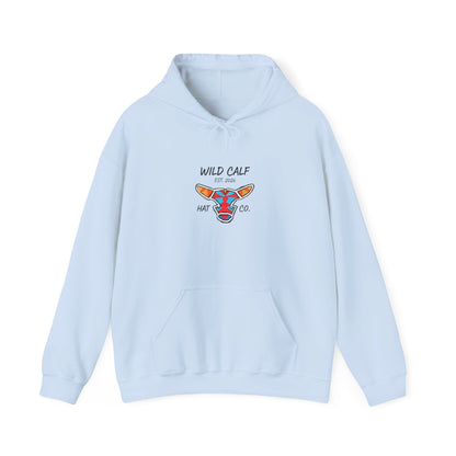 Wild Calf Hoodie - Retro Colorful Calf Logo Pullover (Wild Calf Hat Co.) - Wild Calf Hat Company