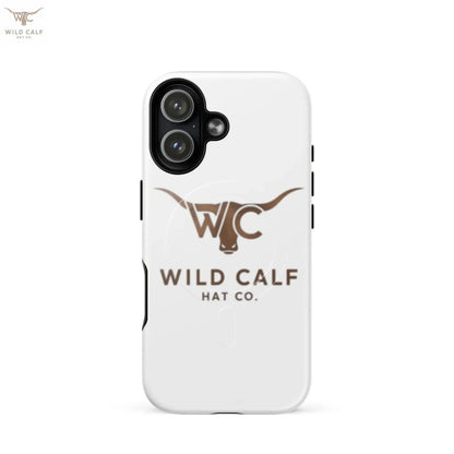 Glossy MagSafe iPhone case with brown longhorn logo and western professional style