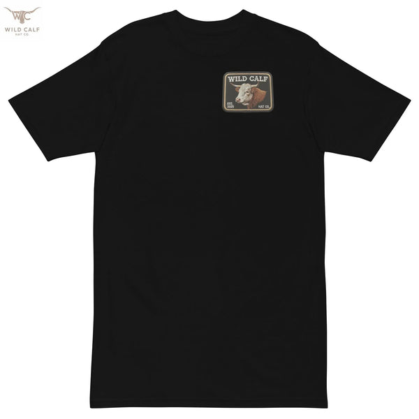 Men’s premium Wild Calf Emblem Tee - Wild Calf Hat Company