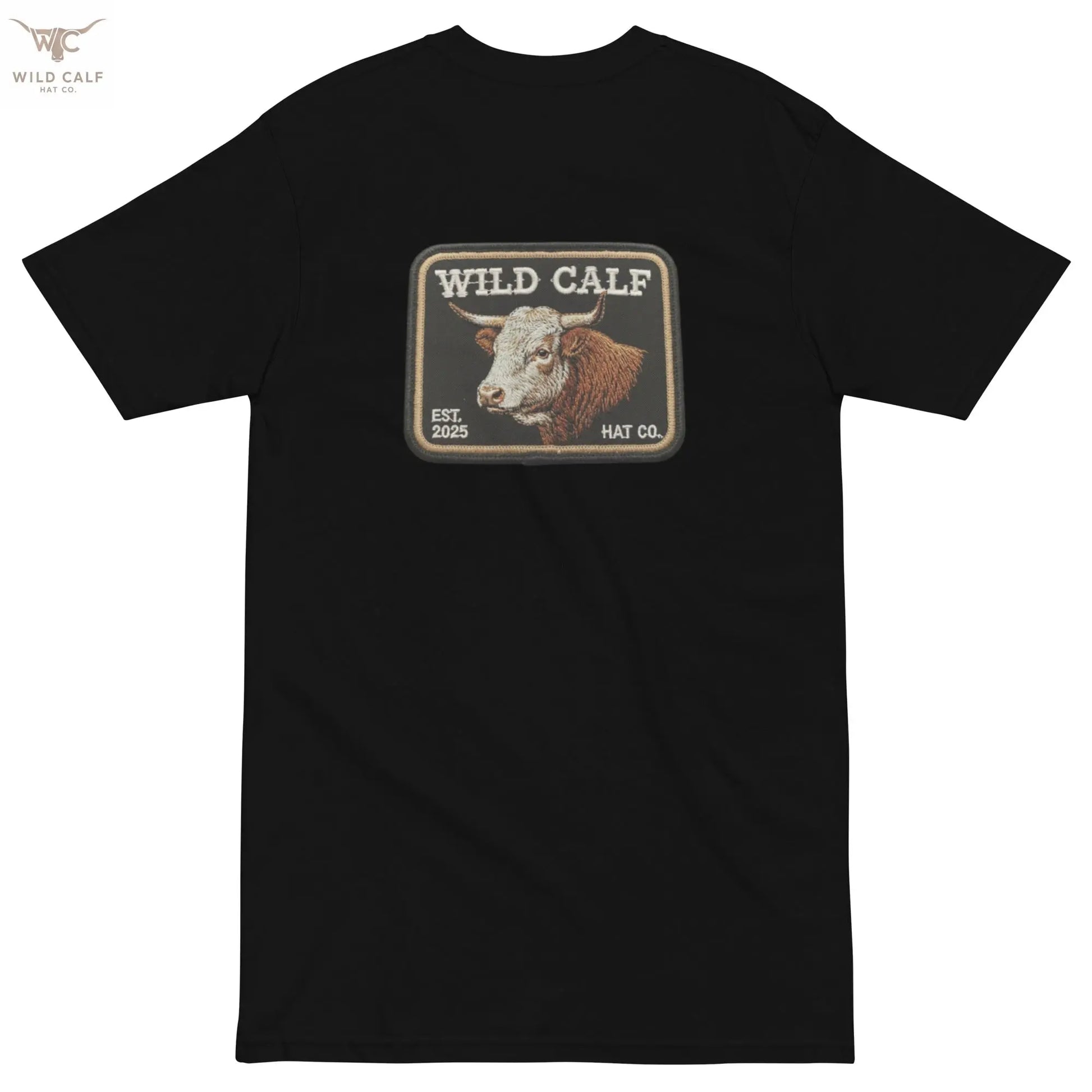 Men’s premium Wild Calf Emblem Tee - Wild Calf Hat Company