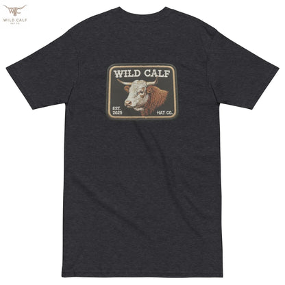 Men’s premium Wild Calf Emblem Tee - Wild Calf Hat Company