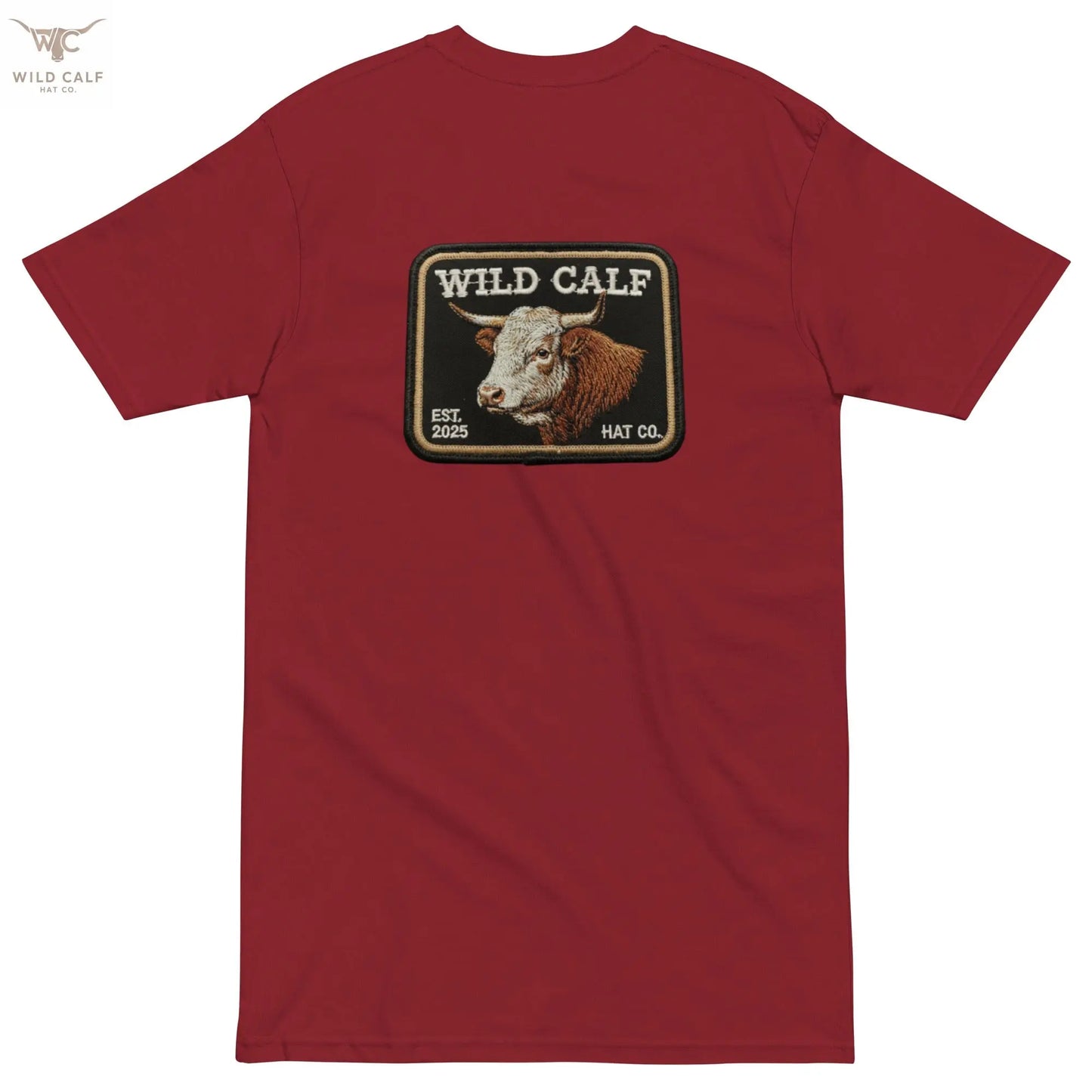 Men’s premium Wild Calf Emblem Tee - Wild Calf Hat Company