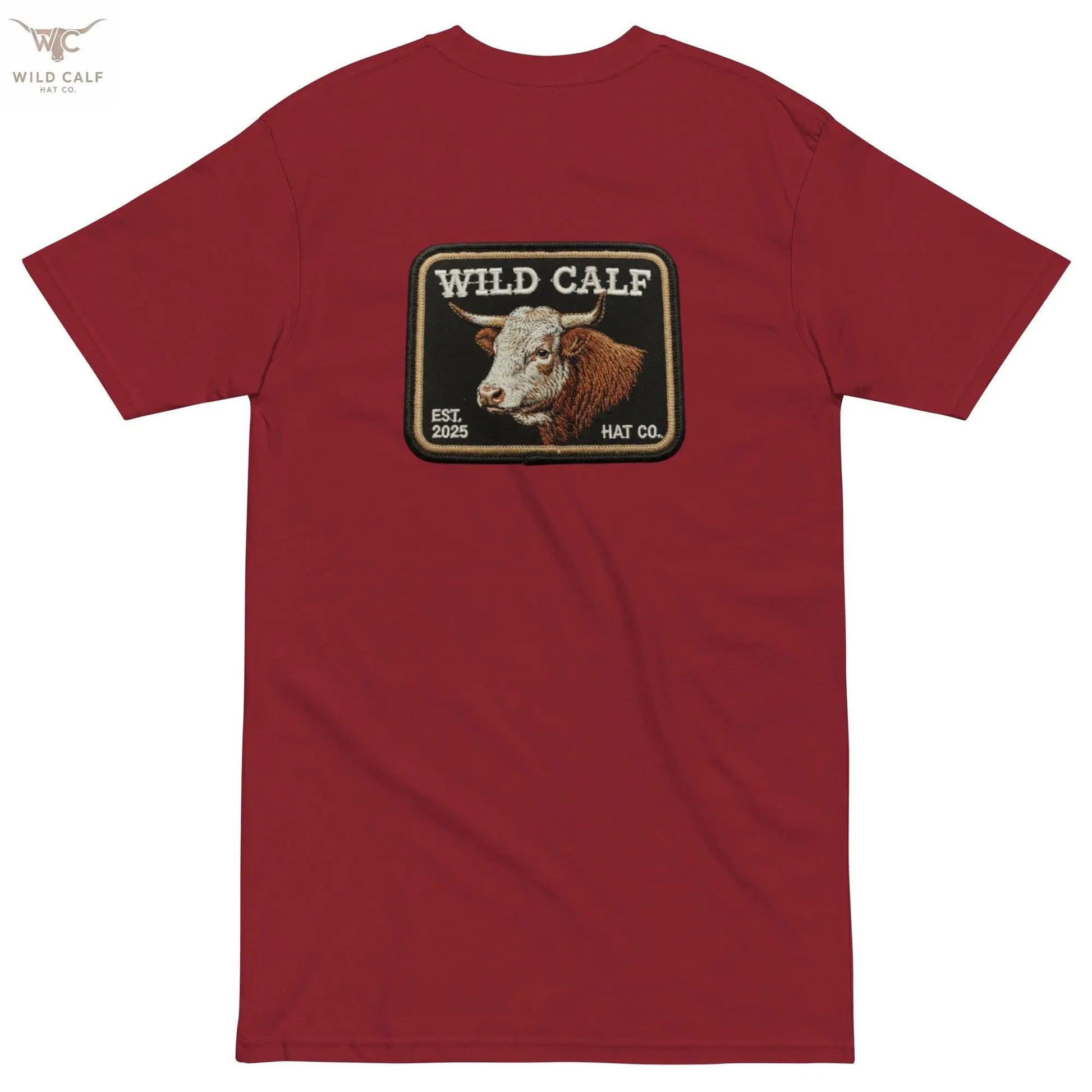 Men’s premium Wild Calf Emblem Tee - Wild Calf Hat Company