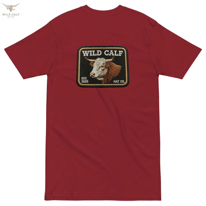Men’s premium Wild Calf Emblem Tee - Wild Calf Hat Company