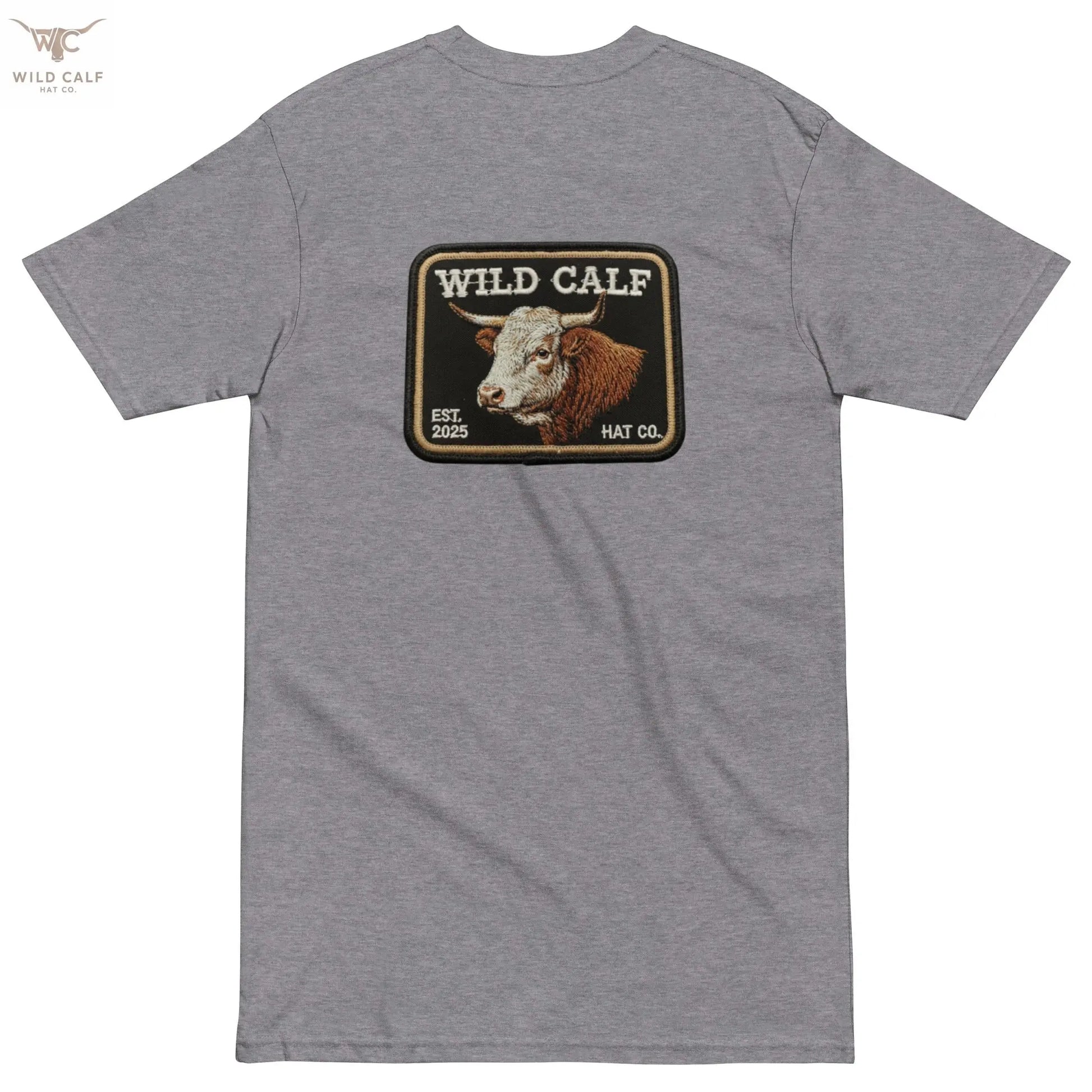 Men’s premium Wild Calf Emblem Tee - Wild Calf Hat Company