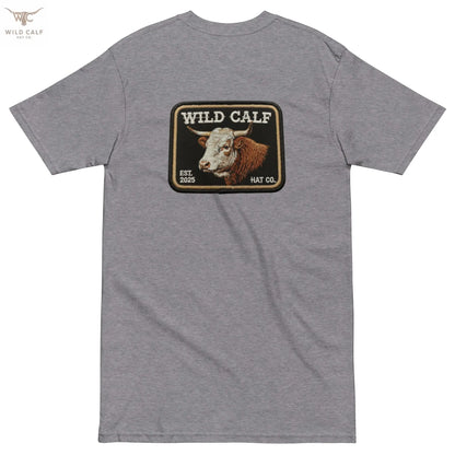 Men’s premium Wild Calf Emblem Tee - Wild Calf Hat Company
