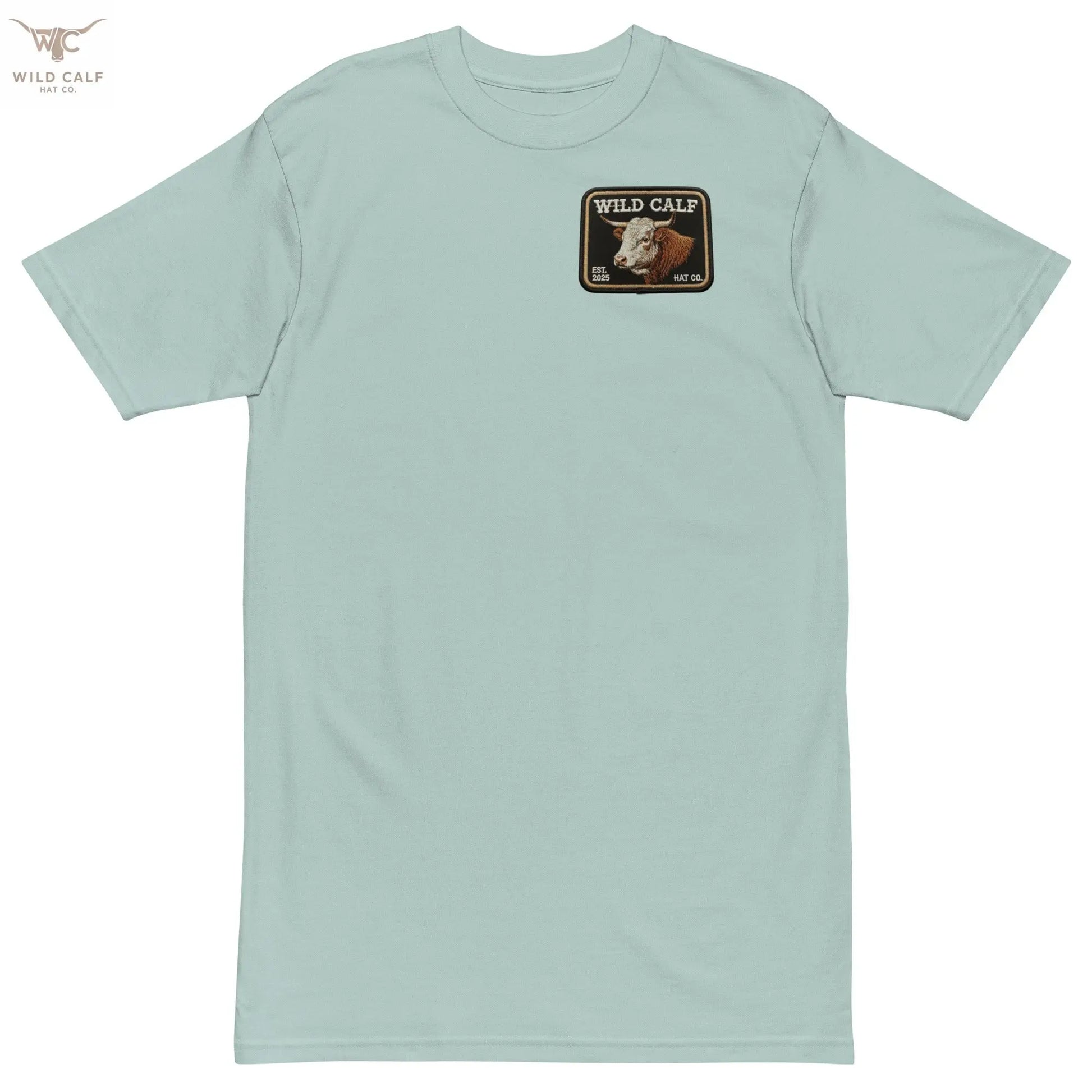 Men’s premium Wild Calf Emblem Tee - Wild Calf Hat Company
