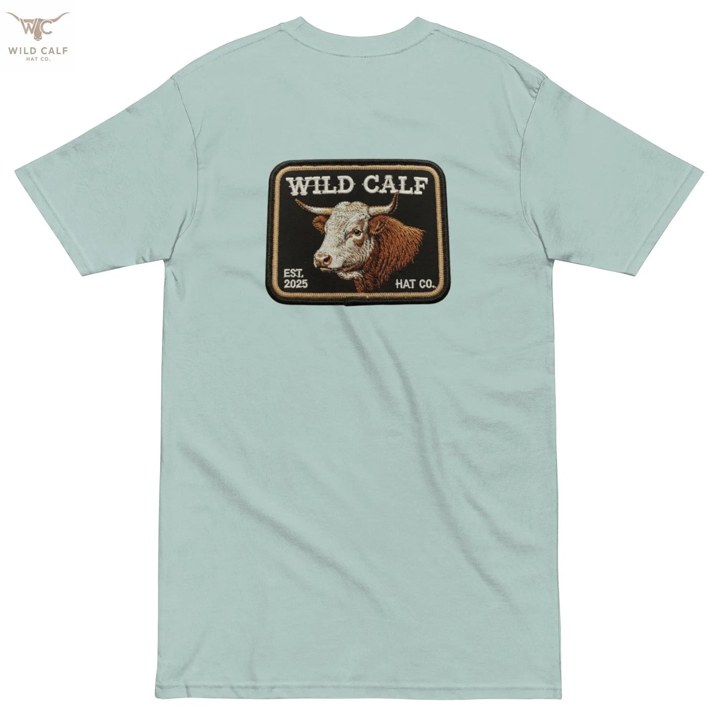 Men’s premium Wild Calf Emblem Tee - Wild Calf Hat Company