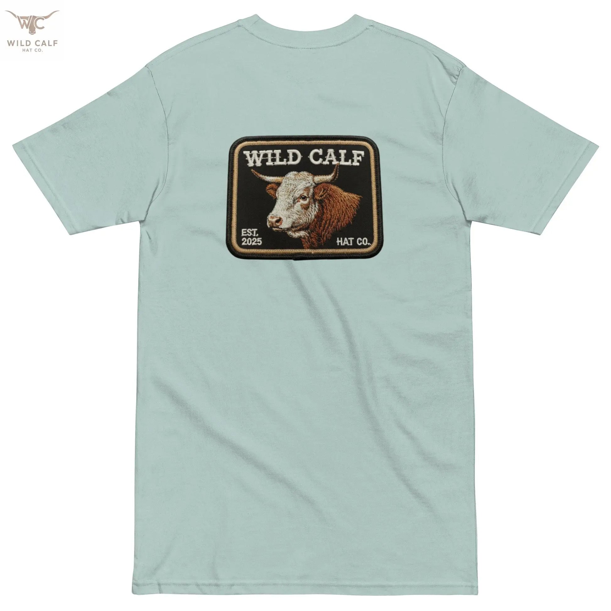 Men’s premium Wild Calf Emblem Tee - Wild Calf Hat Company