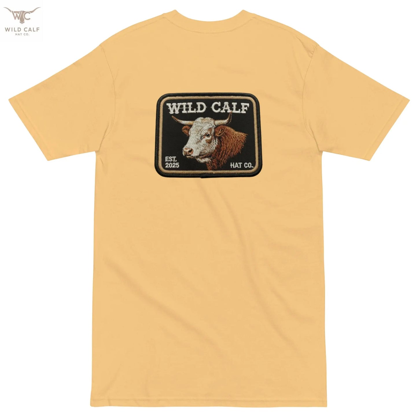 Men’s premium Wild Calf Emblem Tee - Wild Calf Hat Company