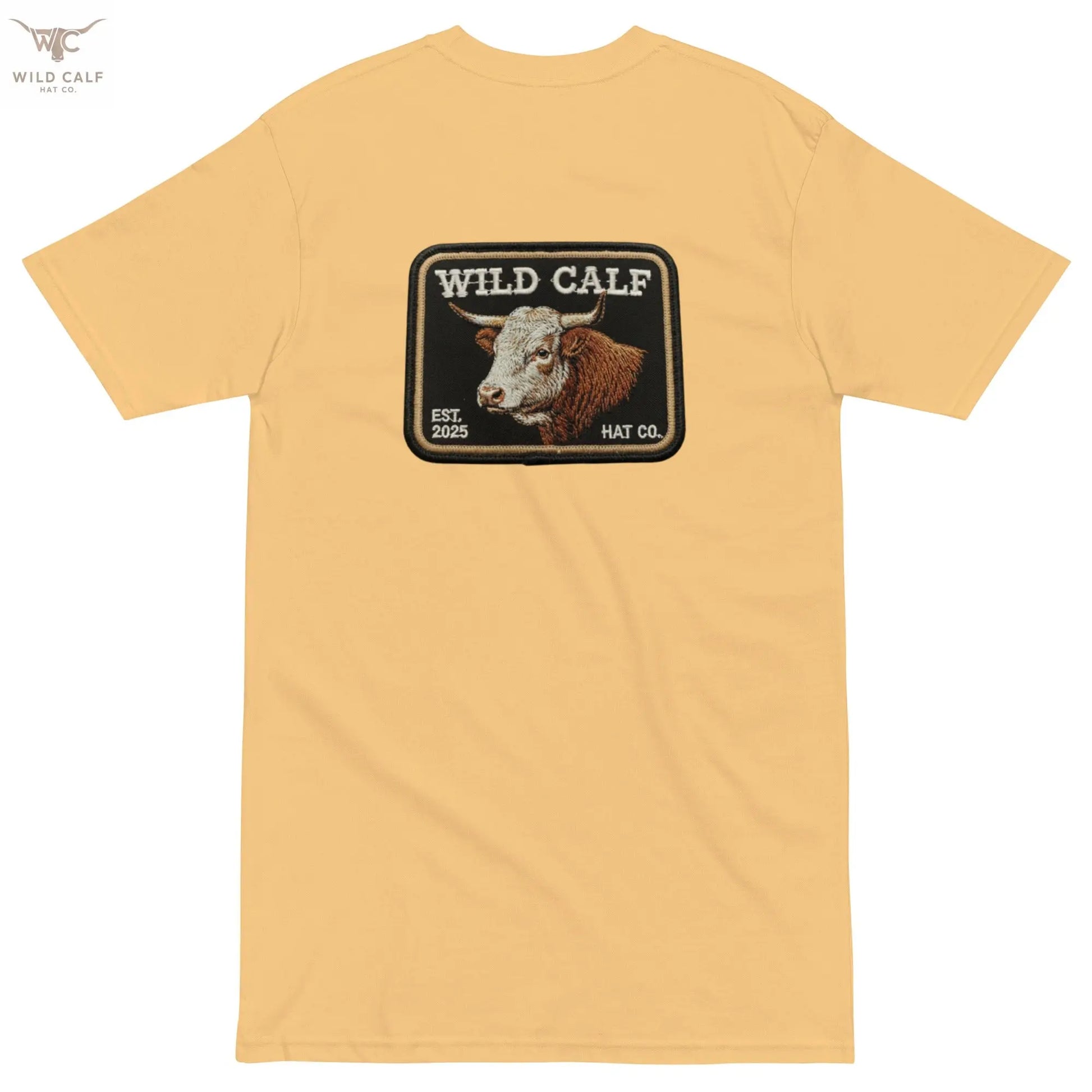 Men’s premium Wild Calf Emblem Tee - Wild Calf Hat Company