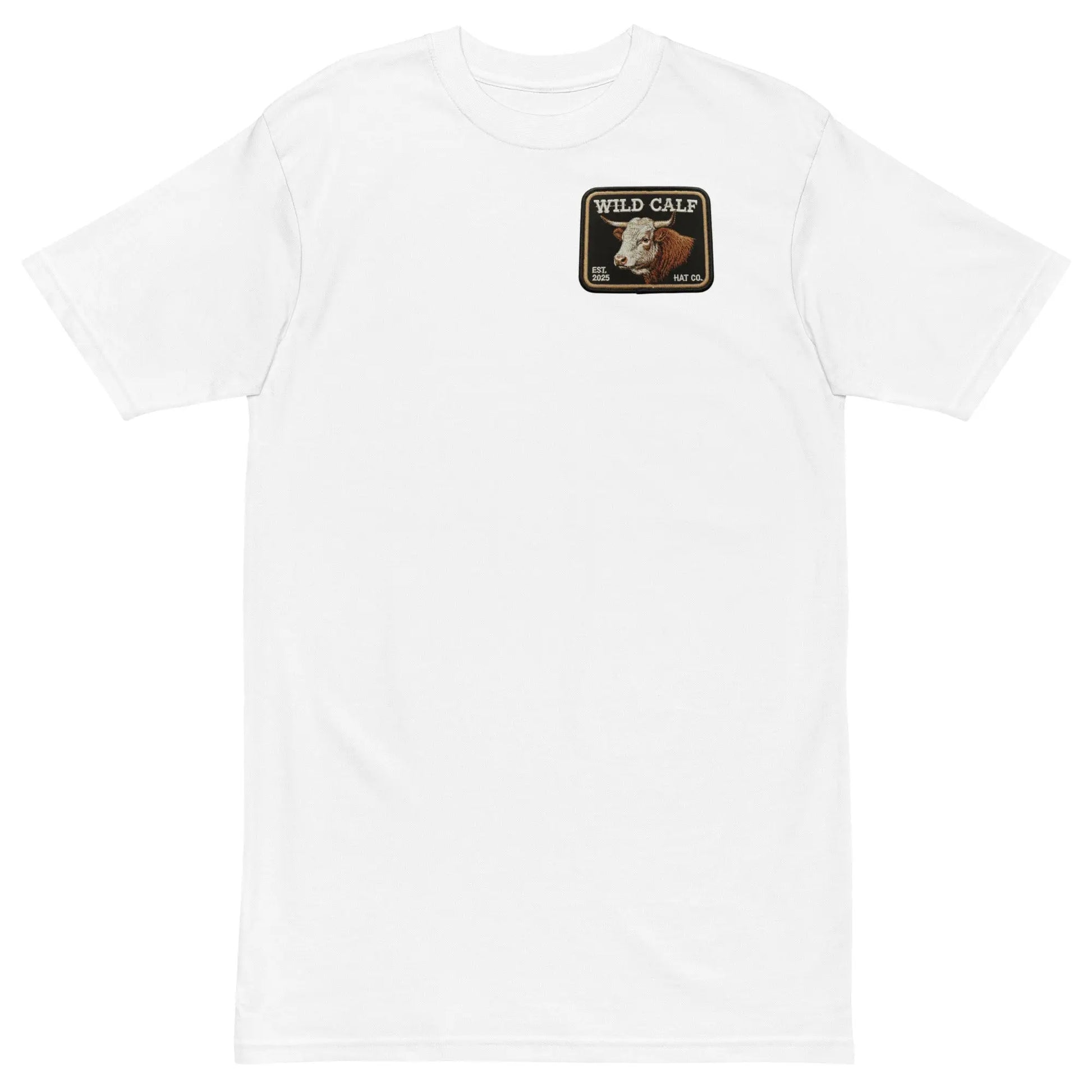Men’s premium Wild Calf Emblem Tee - Wild Calf Hat Company
