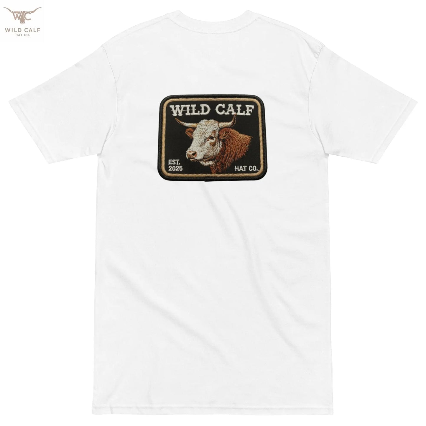 Men’s premium Wild Calf Emblem Tee - Wild Calf Hat Company