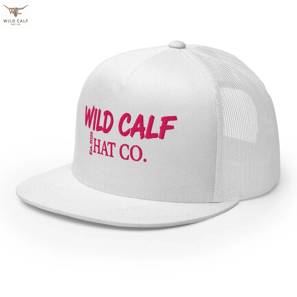 Pink Signature Trucker Cap - Wild Calf Hat Company