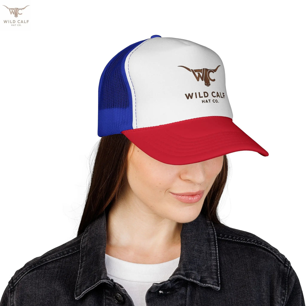 The Gold Emblem Trucker Hat - Wild Calf Hat Company