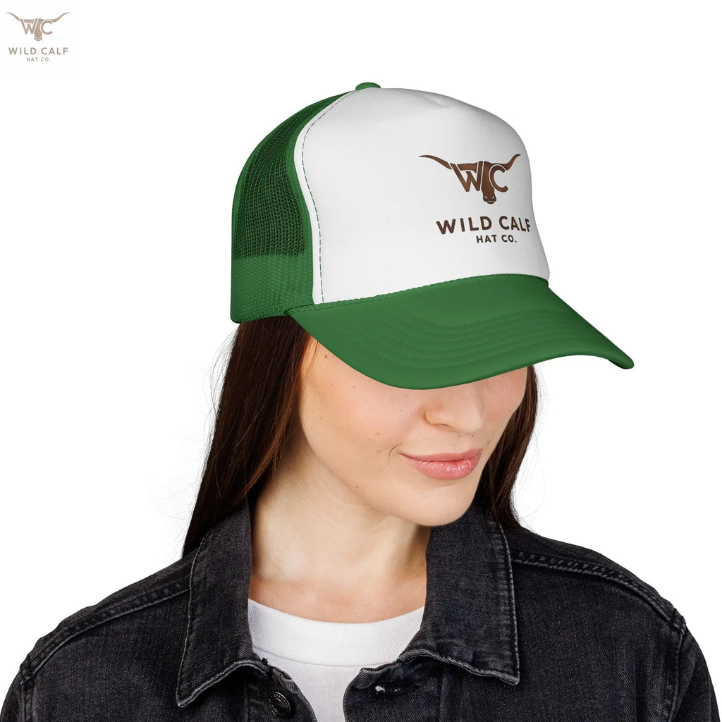 The Gold Emblem Trucker Hat - Wild Calf Hat Company