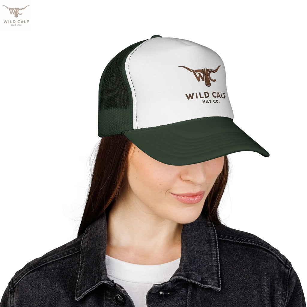 The Gold Emblem Trucker Hat - Wild Calf Hat Company
