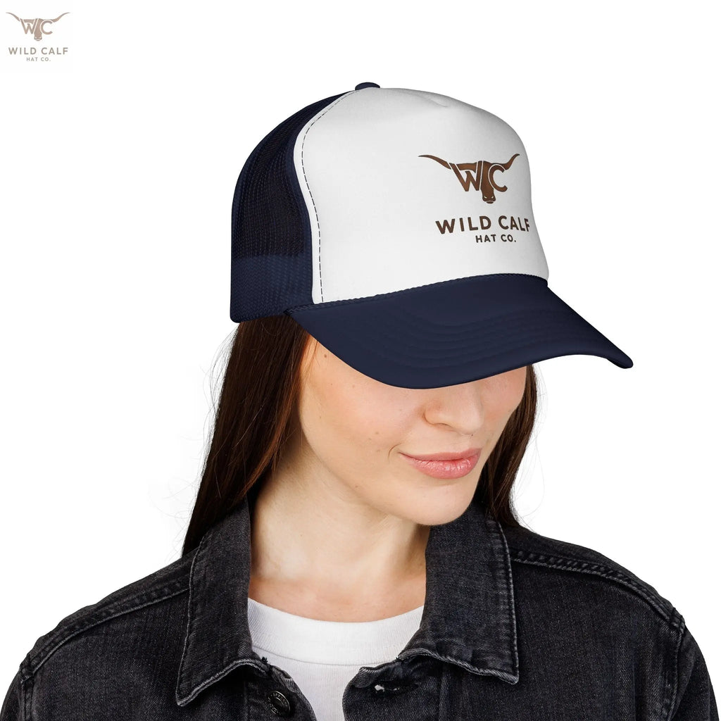 The Gold Emblem Trucker Hat - Wild Calf Hat Company